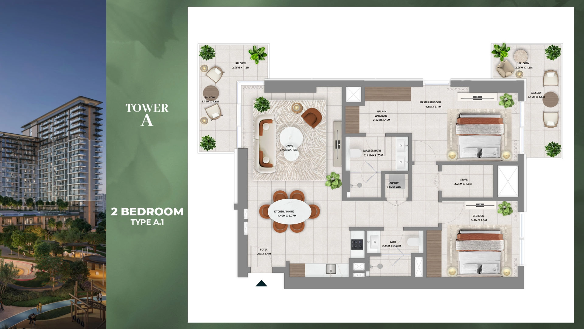 2 BR - Type B